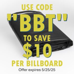 unprinted billboard vinyl tarp promo