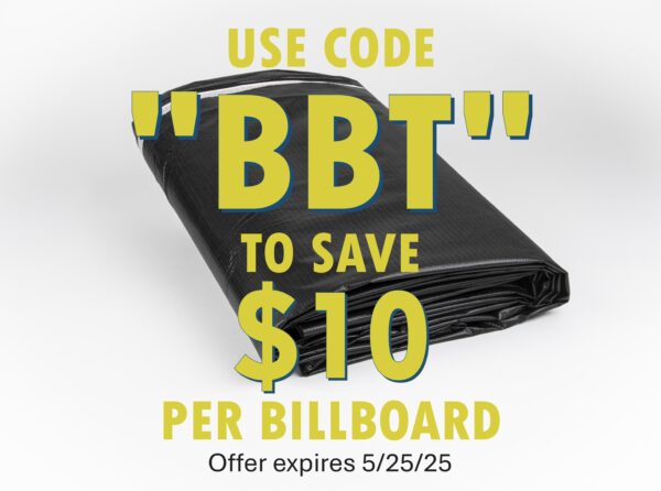 unprinted billboard vinyl tarp promo
